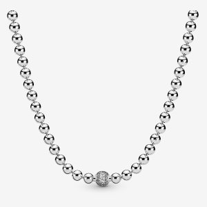 Pandora Beads & Pave Anhänger Silber | IUAHJE-976