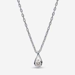 Pandora Brilliance 0.15 ct tw Kette Silber | SRYZHN-987