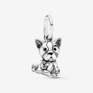 Pandora Bulldog Puppy Baumeln Silber | MICRGL-840