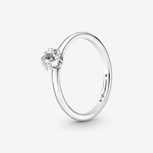 Pandora Celestial Sparkling Star Solitär Silber | HSQIWY-409