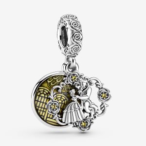 Pandora Disney Beauty the Beast Dancing Baumeln Silber | HSEQWR-165