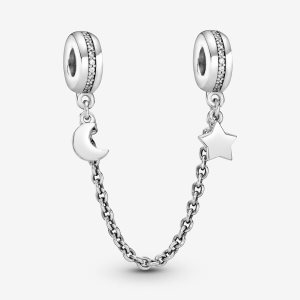 Pandora Half Moon Star Safety Silber | JEXHYN-748