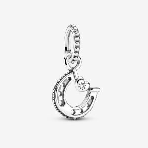 Pandora Luck Horseshoe Baumeln Silber | OESVRT-538