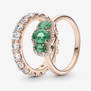 Pandora Lucky In Vintage Stacking Ring-sets Mehrfarbig | FHQKCT-279