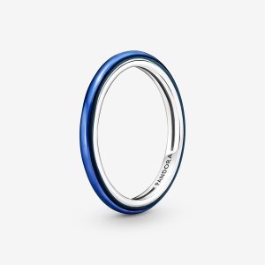 Pandora ME Electric Blue Stapelbar Silber | ZQUWCF-475