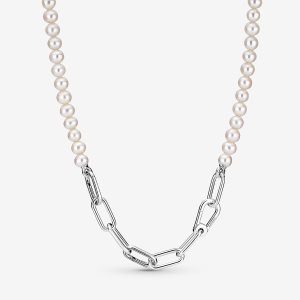 Pandora ME Treated Freshwater Cultured Pearl Kette Silber | NYBOZU-836