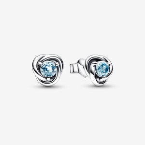 Pandora March Sea Aqua Blue Eternity Circle Zucht Silber | FUXVLH-420