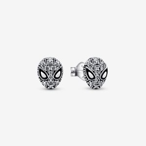 Pandora Marvel Spider-Man Mask Pave Zucht Silber | FBWDPL-097