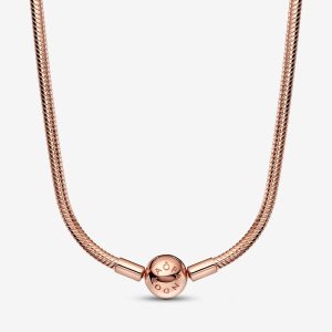 Pandora Moments Snake Kette Rosa Gold | SUGDLW-812