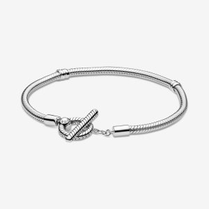 Pandora Moments T-Bar Snake Charms Silber | TIPNUF-807