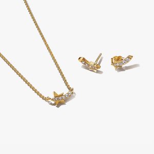 Pandora Shooting Star Pave Halsketten- Und Ohrring-sets Mehrfarbig | MPTHUL-726