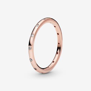 Pandora Simple Sparkling Stapelbar Rosa Gold | KMAVGU-269