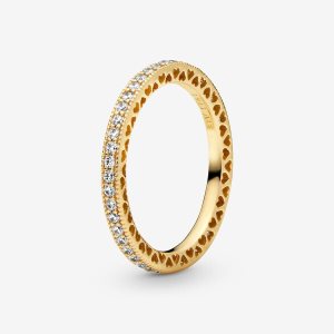 Pandora Sparkle & Hearts Band Gold | QAPDEV-782