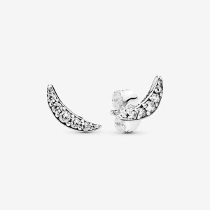 Pandora Sparkling Crescent Moon Zucht Silber | GCBUDE-496