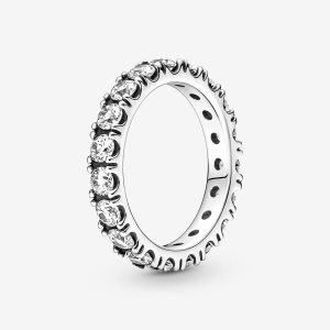 Pandora Sparkling Row Eternity Band Silber | OQMWGX-752