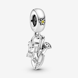 Pandora Watering Can & Trowel Baumeln Silber | OWDPHX-637